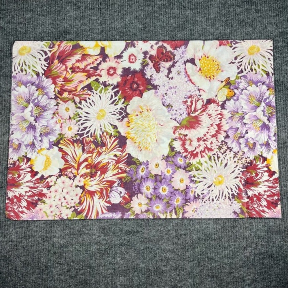 Vtg 70s 80s Wamsutta Flores Pillowcase Bold Floral‎ Print 21 x 31 Cottagecore